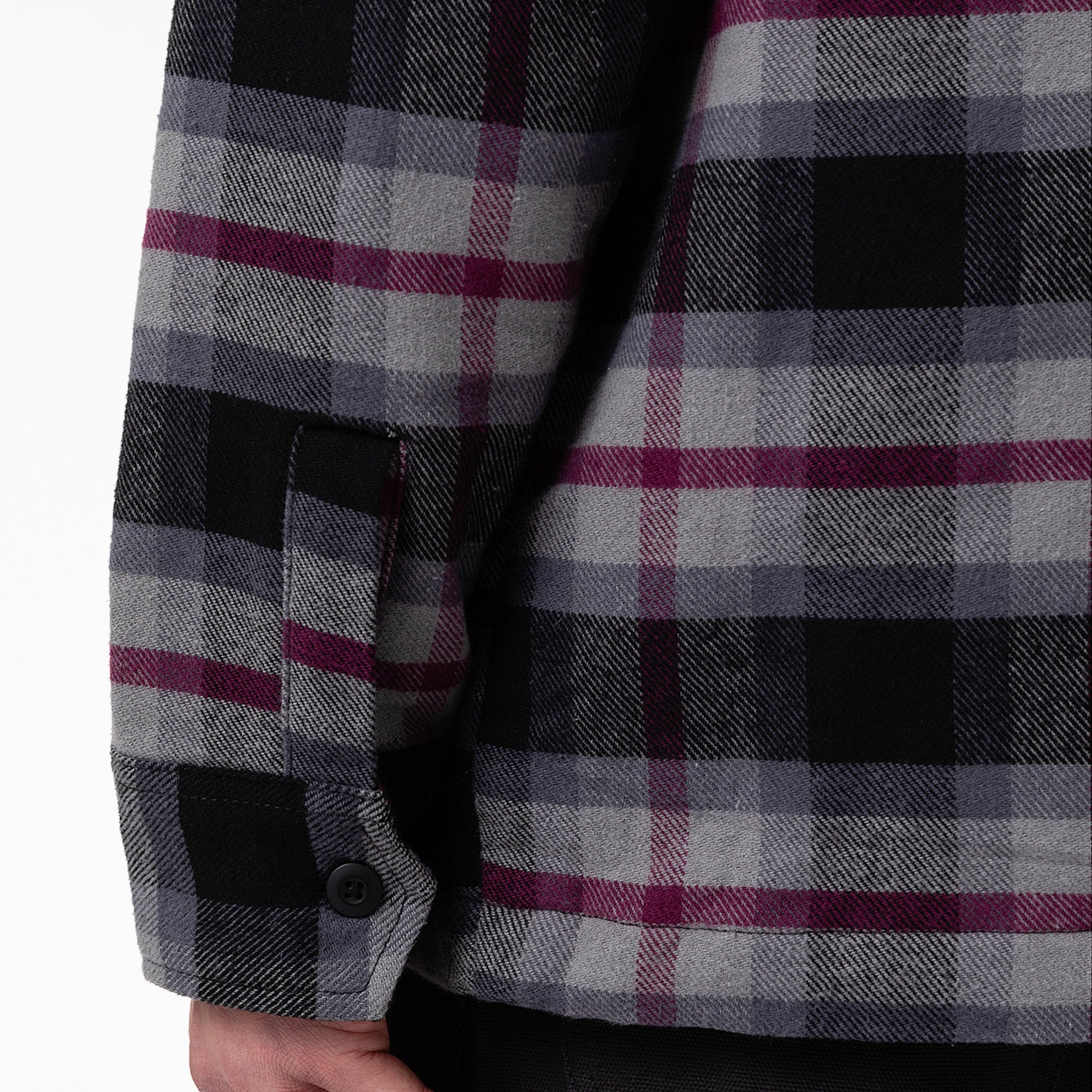 Flannel Quilted Lined Shirt Jacket - Image 5