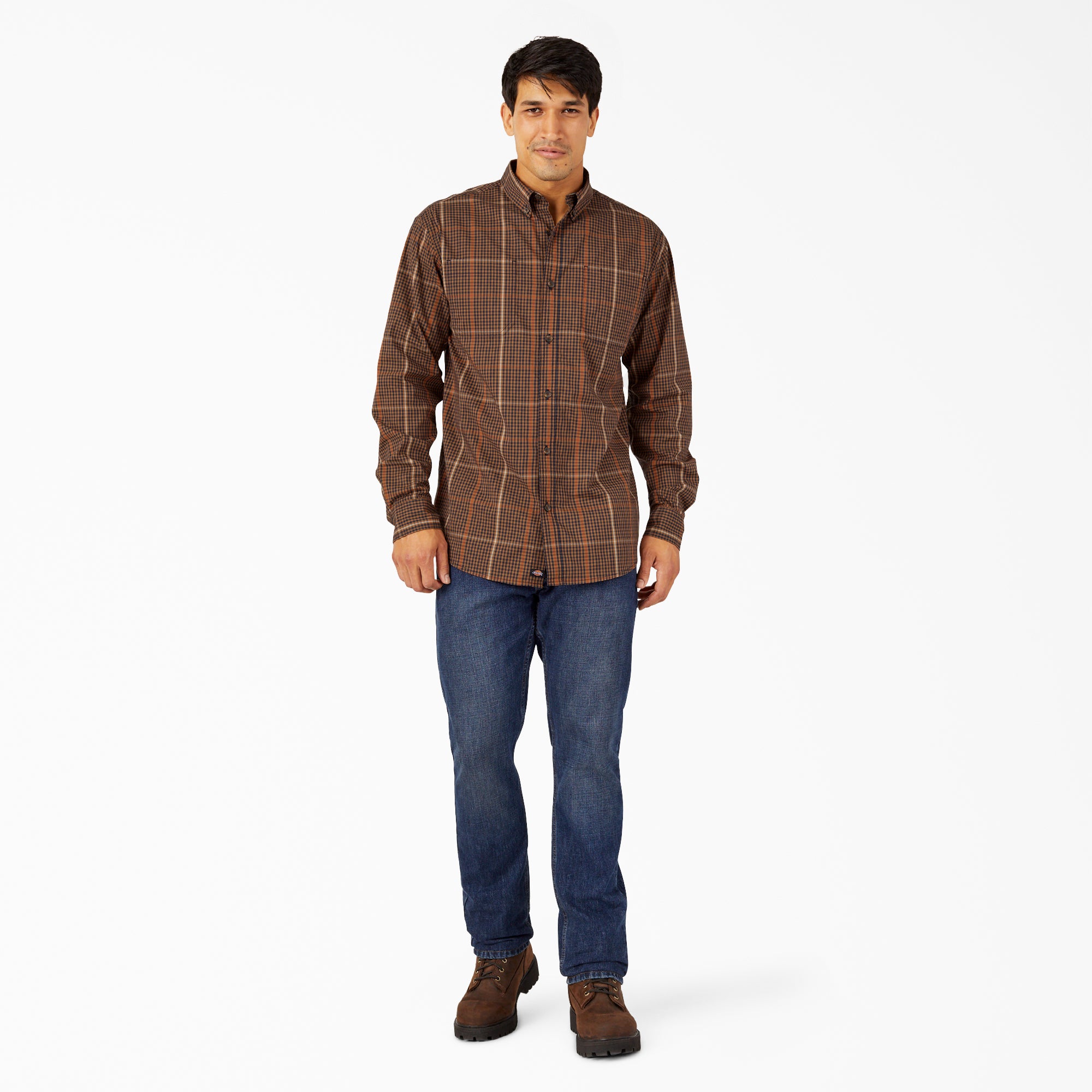 FLEX Relaxed Fit Long Sleeve Plaid Shirt - Image 3