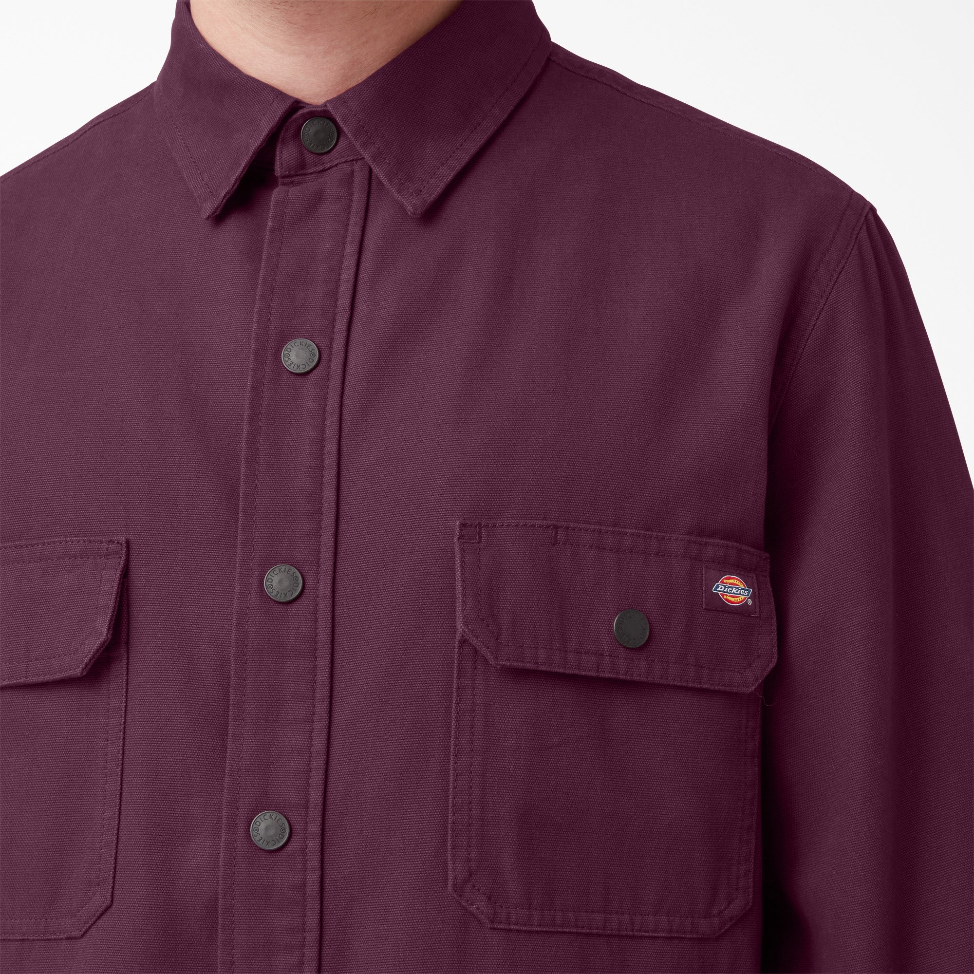 Long Sleeve Flannel-Lined Duck Shirt - Image 5