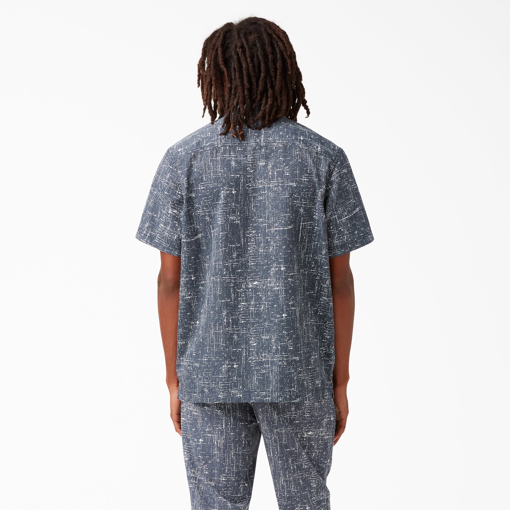 Twill Button-Up Short Sleeve Work Shirt - Image 2