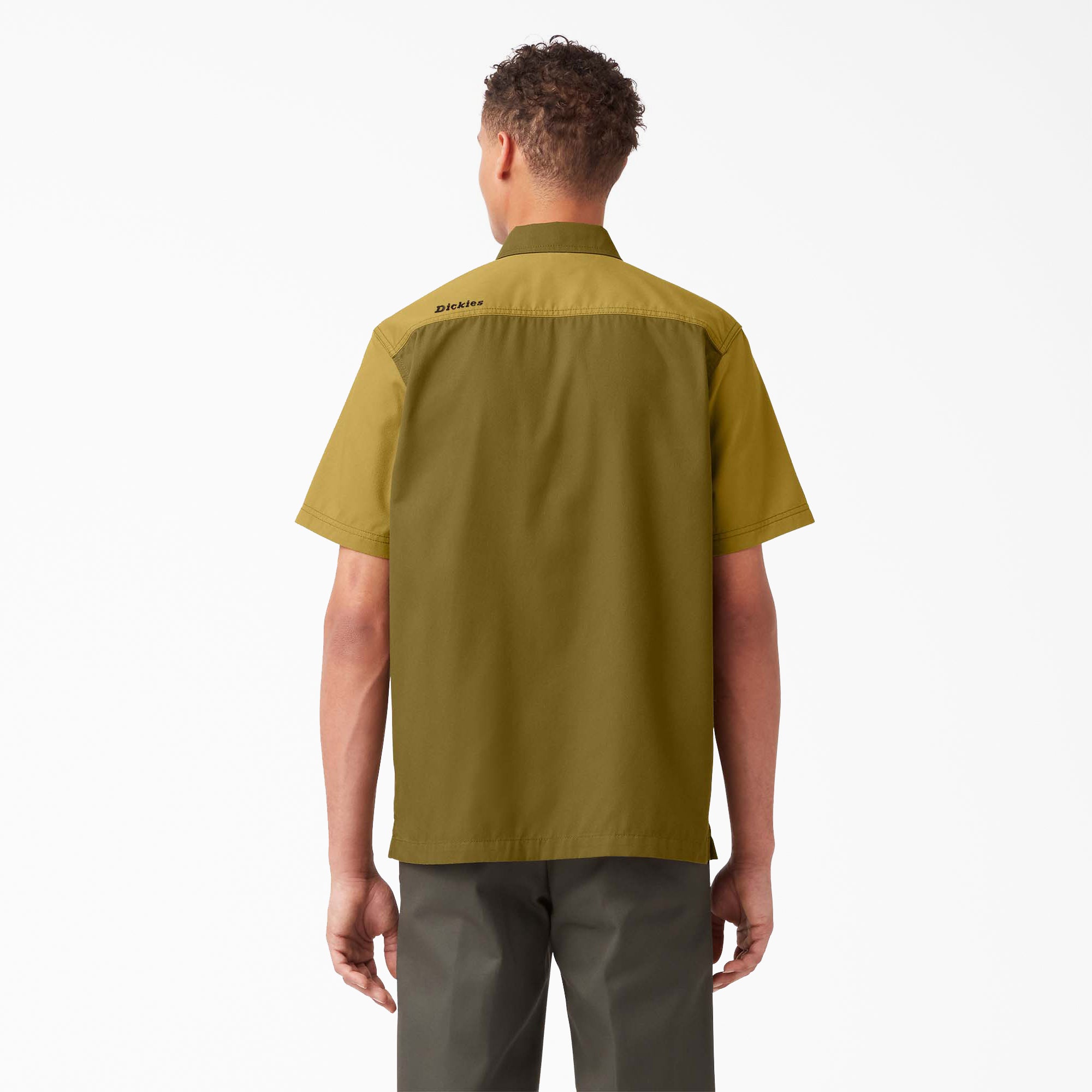 Twill Button-Up Short Sleeve Work Shirt - Image 2
