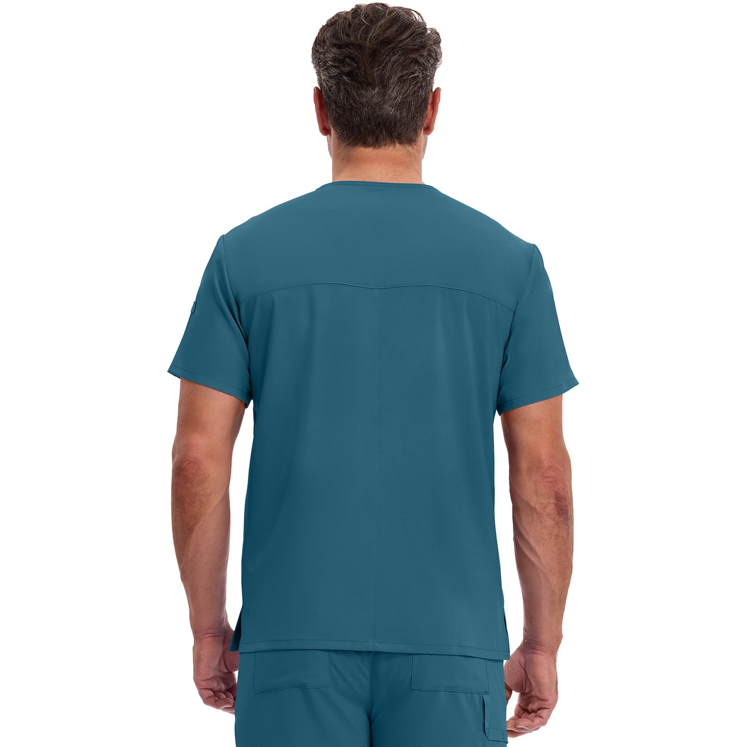 Men's EDS Essentials Tuckable V-Neck Scrub Top - Image 2