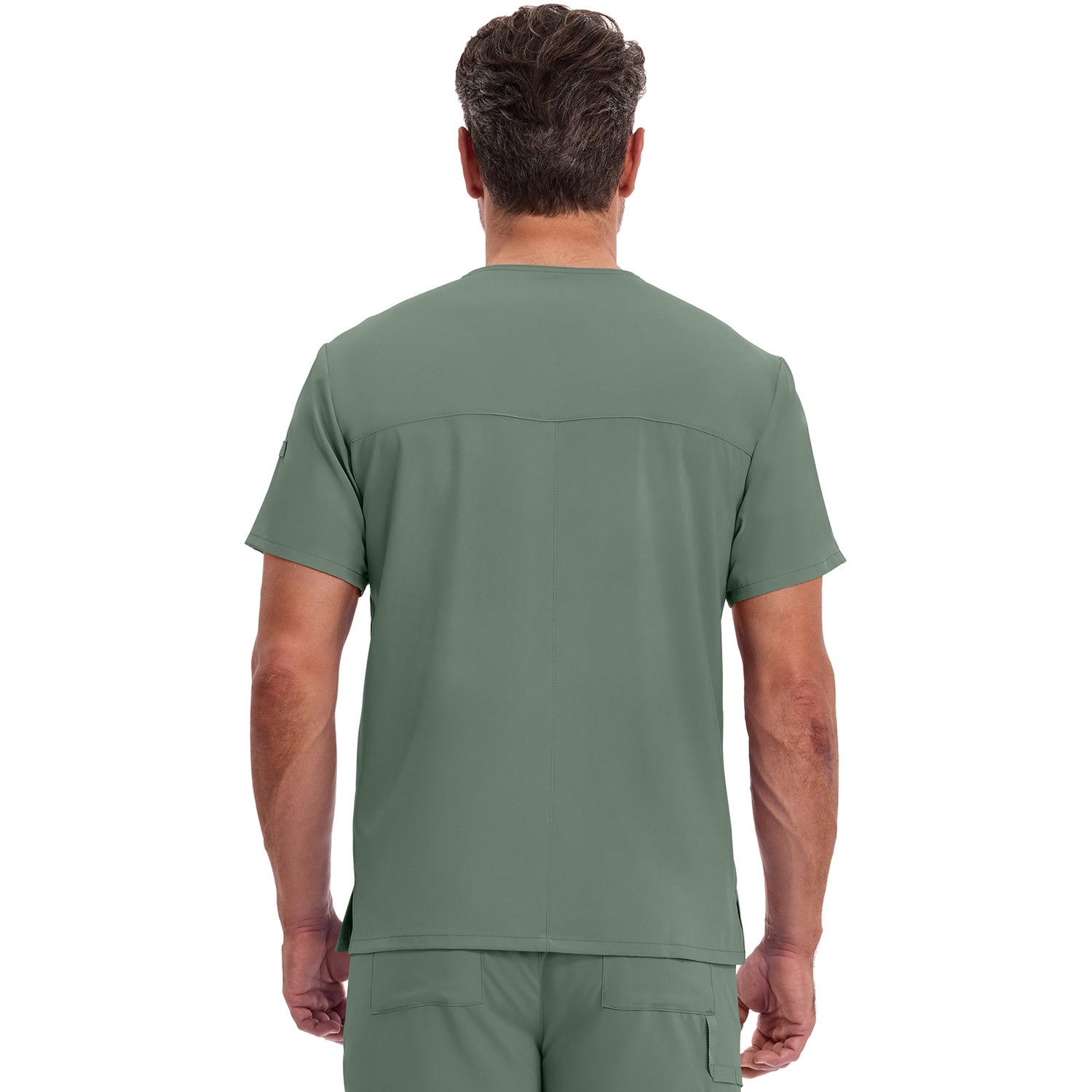 Men's EDS Essentials Tuckable V-Neck Scrub Top - Image 2