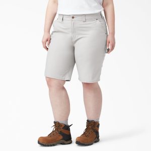 Women's Plus Relaxed Fit Duck Carpenter Shorts. 11