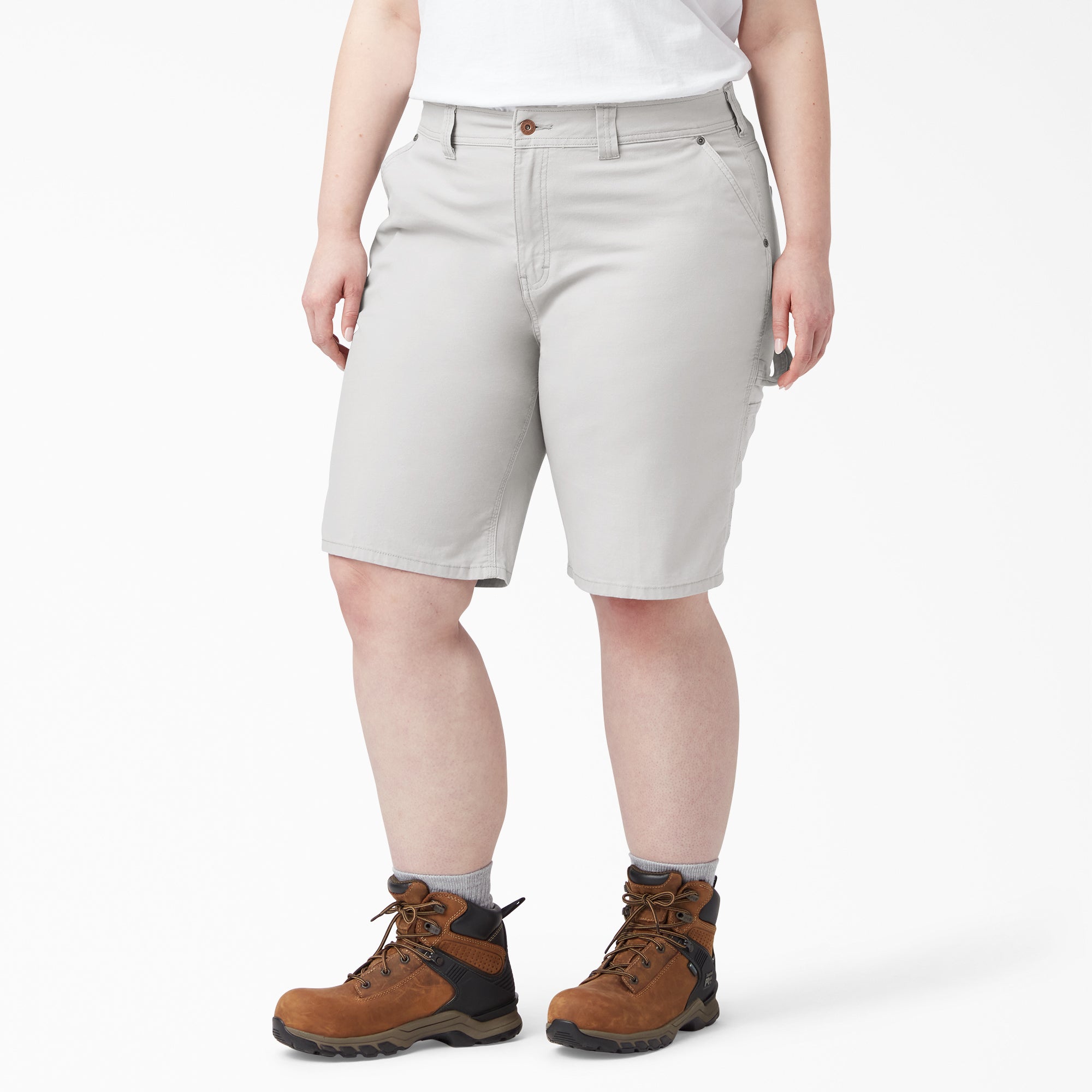 Women's Plus Relaxed Fit Duck Carpenter Shorts. 11