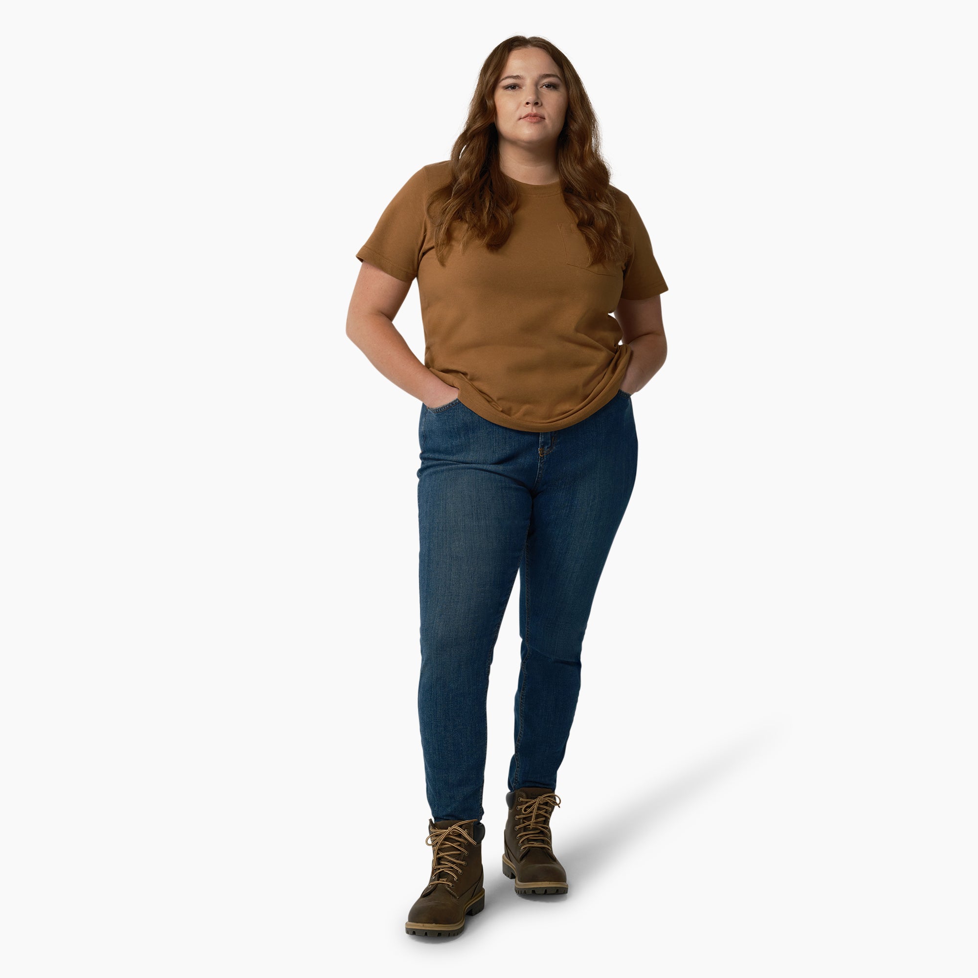 Women's Plus Heavyweight Short Sleeve Pocket T-Shirt - Image 4