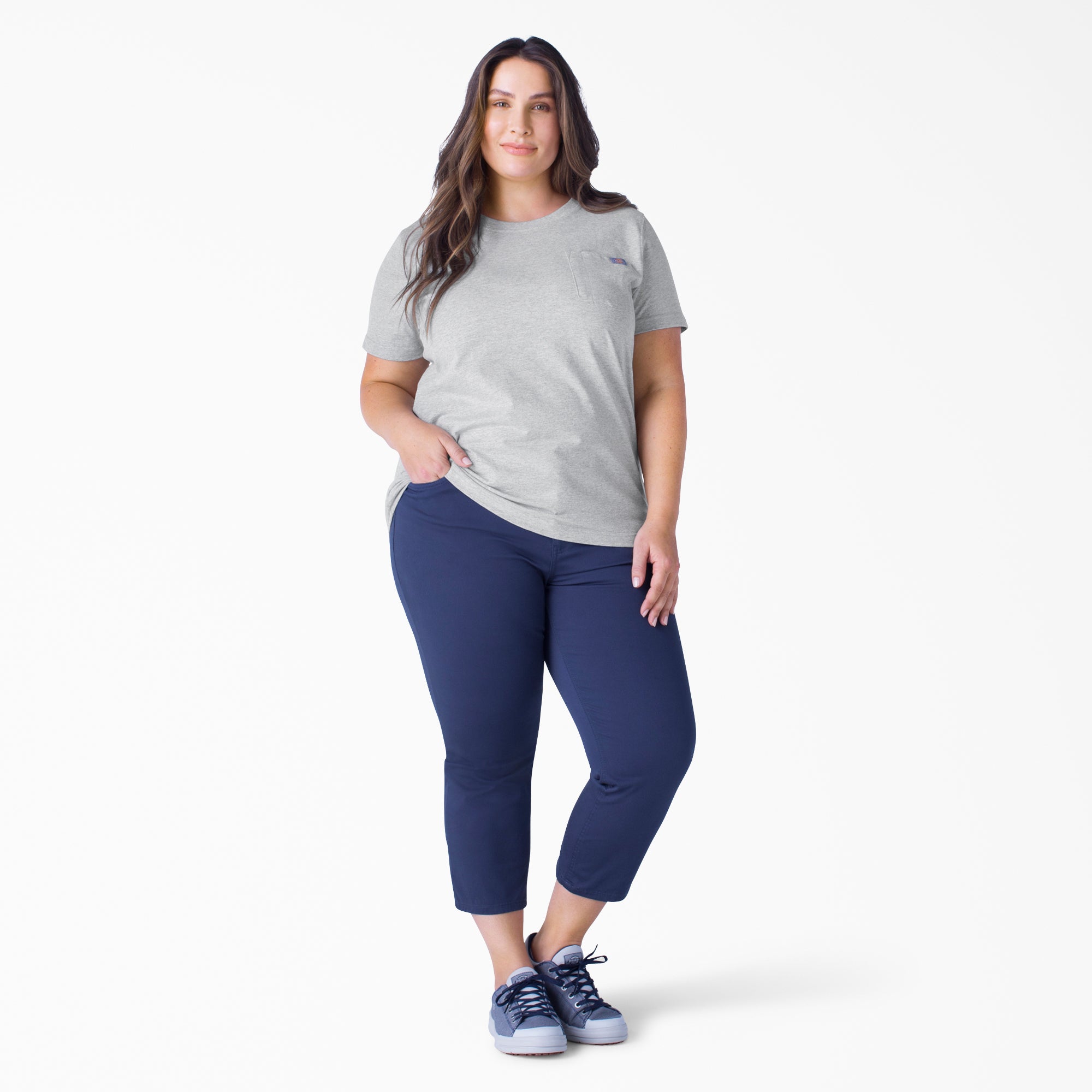 Women's Plus Heavyweight Short Sleeve Pocket T-Shirt - Image 3