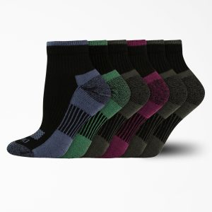 Women's Moisture Control Quarter Socks. Size 6-9. 6-Pack