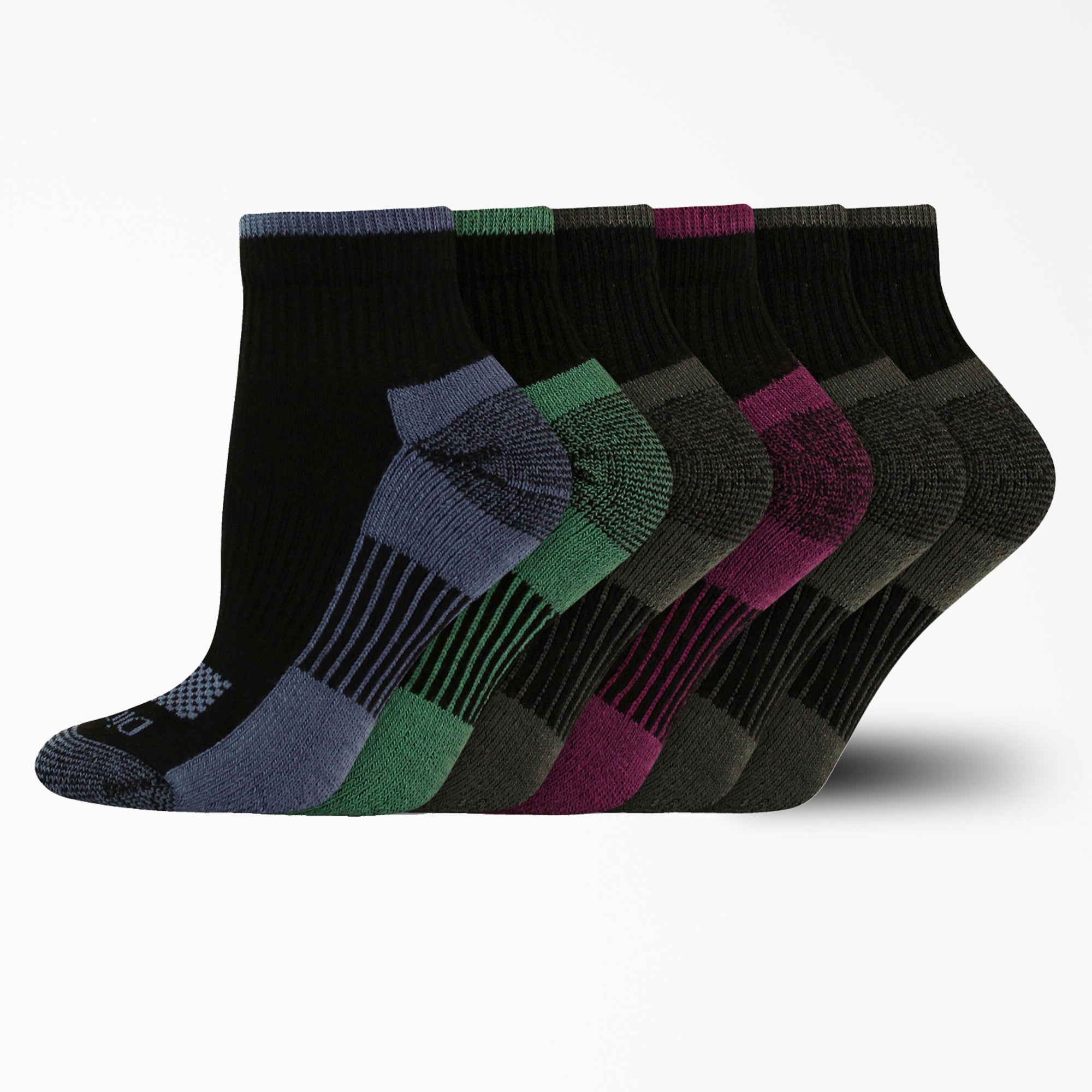 Women's Moisture Control Quarter Socks. Size 6-9. 6-Pack