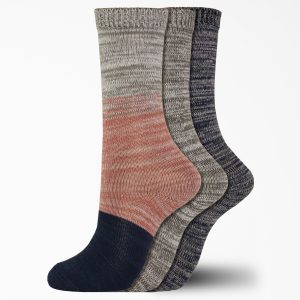 Women's Soft Marl Crew Socks. Size 6-9. 3-Pack