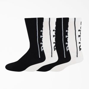 Logo Print Socks. Size 6-12. 4-Pack