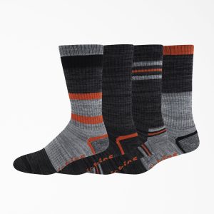 Striped Crew Socks. Size 6-12. 4-Pack