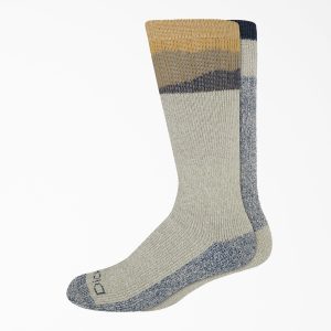 Heavyweight Charcoal Fiber Crew Socks. Size 6-12. 2-Pack