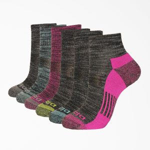 Women's Free Run Quarter Socks. Size 6-9. 6-Pack