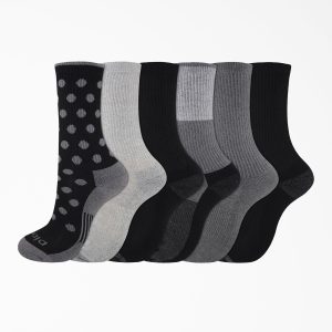 Women's Pattern Crew Socks. Size 6-9. 6-Pack