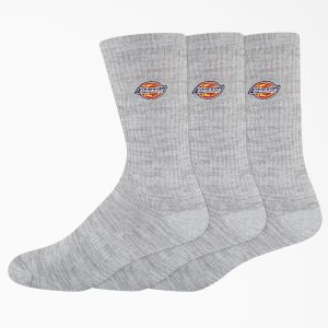 Dickies Embroidered Crew Socks. Size 6-12. 3-Pack