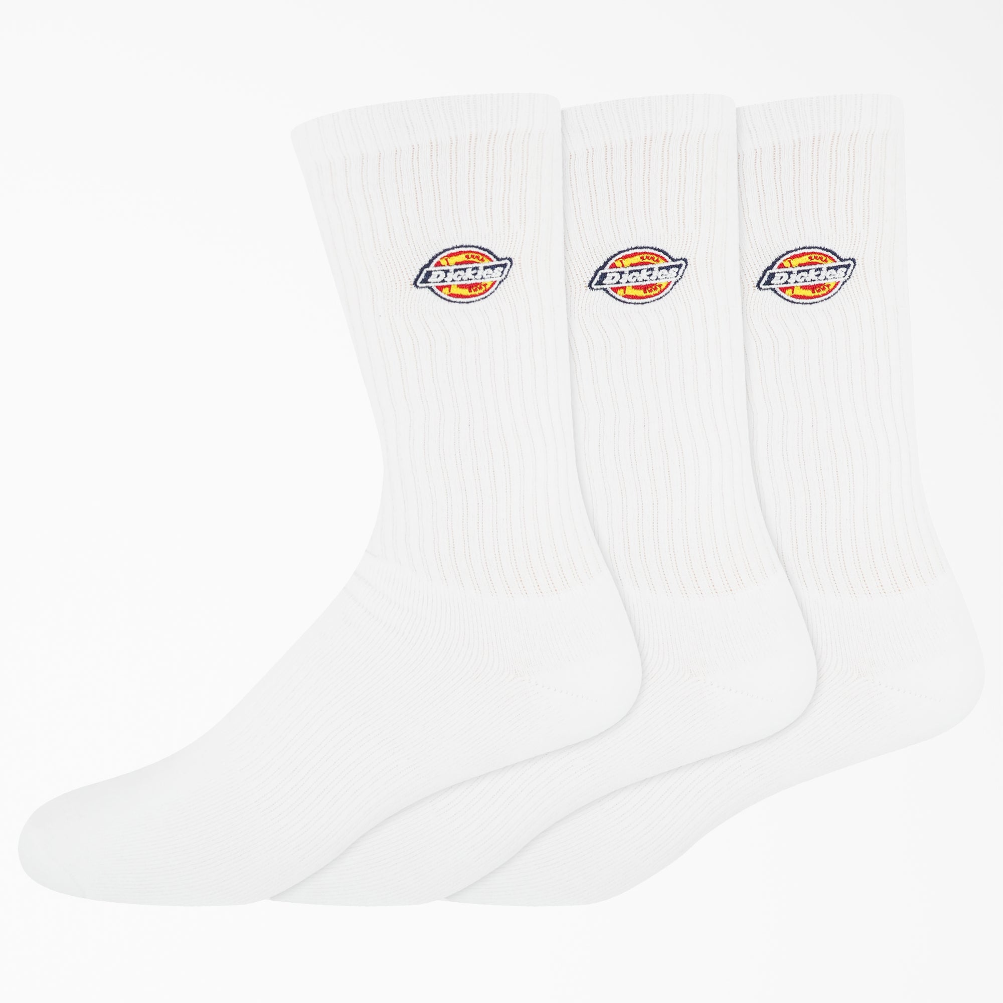 Dickies Embroidered Crew Socks. Size 6-12. 3-Pack