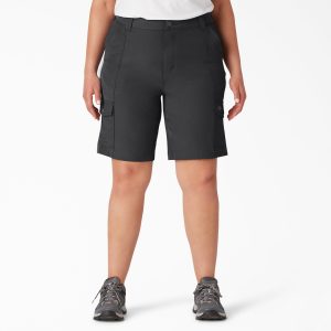 Women's Plus Cooling Slim Fit Cargo Shorts. 10