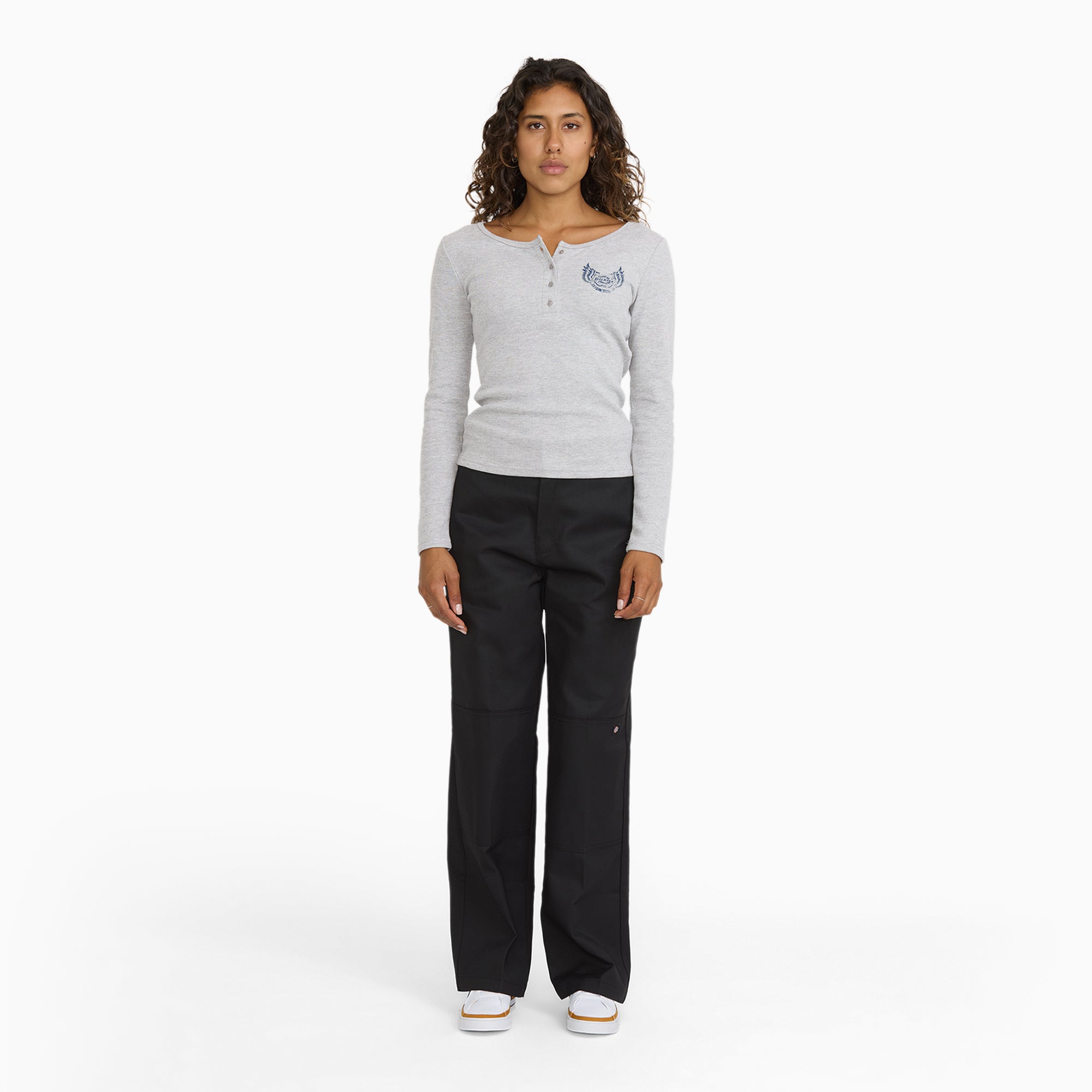 Juniors Long Sleeve Fitted Henley - Image 4